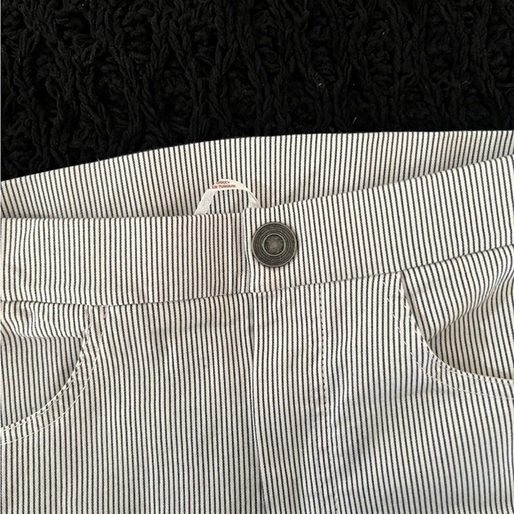 Free People Striped Florence Crop Railroad High Rise Pants Womens Small - Picture 5 of 7